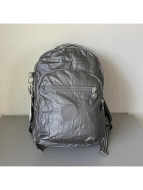 Kipling Seoul Mini Backpack in Metallic Black NWT